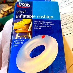 NEW Carex Health Medical Inflatable Ring Cushion Rubber For home office travel